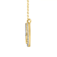 LADIES NECKLACE 0.25CT ROUND DIAMOND 10K YELLOW GOLD