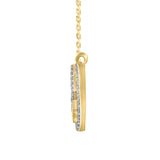 LADIES NECKLACE 0.25CT ROUND DIAMOND 10K YELLOW GOLD