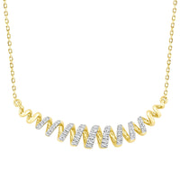 LADIES NECKLACE 0.16CT ROUND DIAMOND 10K YELLOW GOLD