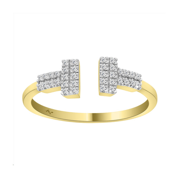 LADIES RING 0.15CT ROUND DIAMOND 10K YELLOW GOLD