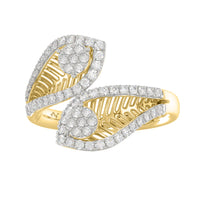 LADIES RING 0.50CT ROUND DIAMOND 14K YELLOW GOLD