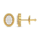 LADIES EARRINGS 0.20CT ROUND DIAMOND 14K YELLOW GOLD