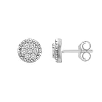 LADIES EARRINGS 0.20CT ROUND DIAMOND 14K WHITE GOLD