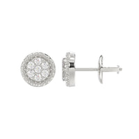 LADIES EARRINGS 0.20CT ROUND DIAMOND 14K WHITE GOLD