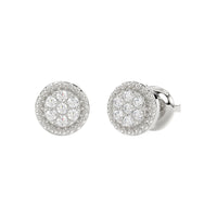 LADIES EARRINGS 0.20CT ROUND DIAMOND 14K WHITE GOLD