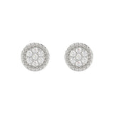LADIES EARRINGS 0.20CT ROUND DIAMOND 14K WHITE GOLD