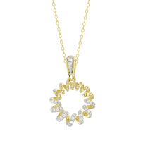 LADIES PENDANT WITH CHAIN 0.10CT ROUND DIAMOND 10K YELLOW GOLD