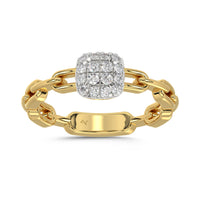 LADIES RING 0.20CT ROUND DIAMOND 14K YELLOW GOLD