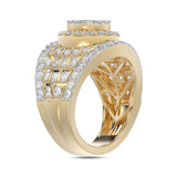 LADIES RING 2.00CT ROUND DIAMOND 10K YELLOW GOLD