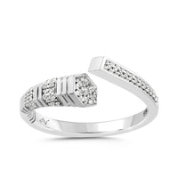 LADIES RING 0.15CT ROUND DIAMOND 14K WHITE GOLD