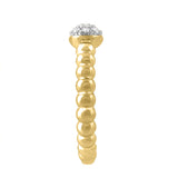 LADIES RING 0.25CT ROUND DIAMOND 14K YELLOW GOLD