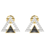 LADIES EARRINGS 0.25CT ROUND DIAMOND 14K YELLOW GOLD