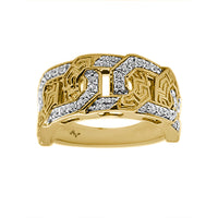 MEN'S RING 0.50CT ROUND DIAMOND 10K YELLOW GOLD