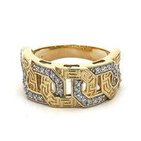 MEN'S RING 0.50CT ROUND DIAMOND 10K YELLOW GOLD