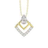 LADIES PENDANT WITH CHAIN 0.13CT ROUND DIAMOND 14K YELLOW GOLD