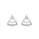 LADIES EARRINGS 0.13CT ROUND DIAMOND 14K WHITE GOLD