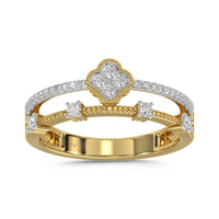 LADIES RING 0.20CT ROUND DIAMOND 14K YELLOW GOLD