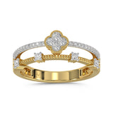 LADIES RING 0.20CT ROUND DIAMOND 14K YELLOW GOLD