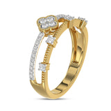 LADIES RING 0.20CT ROUND DIAMOND 14K YELLOW GOLD