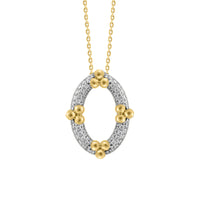 LADIES PENDANT WITH CHAIN 0.25CT ROUND DIAMOND 10K YELLOW GOLD