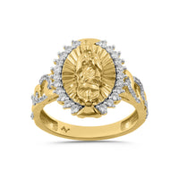 LADIES RING 0.33CT ROUND DIAMOND 10K YELLOW GOLD