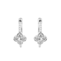 LADIES EARRINGS 0.20CT ROUND DIAMOND 10K WHITE GOLD