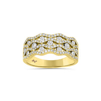 LADIES BAND 1.00CT ROUND DIAMOND 14K YELLOW GOLD