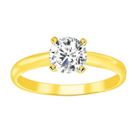 LADIES SOL RING 0.75CT ROUND DIAMOND 14K YELLOW GOLD