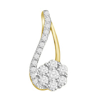 LADIES PENDANT 0.30CT ROUND DIAMOND 14K YELLOW GOLD