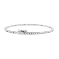 LADIES BRACELET 2.20CT ROUND DIAMOND 10K STERLING SILVER WHITE