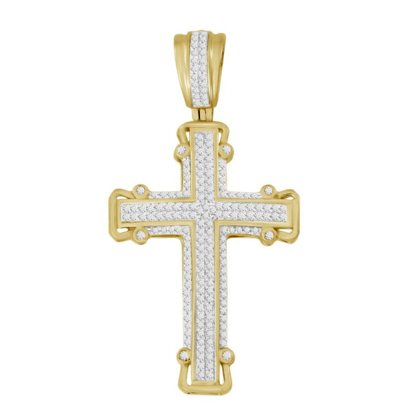 MEN'S CHARM 0.45CT ROUND DIAMOND 10K YELLOW GOLD