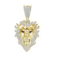 MEN'S CHARM 0.20CT ROUND DIAMOND 10K YELLOW GOLD