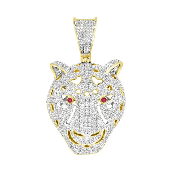 MEN'S CHARM 1.00CT ROUND DIAMOND 10K YELLOW GOLD