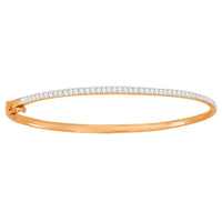 LADIES BANGLE 0.50CT ROUND DIAMOND 10K ROSE GOLD