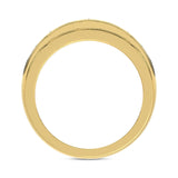 MEN'S BAND 1.00CT ROUND DIAMOND 10K YELLOW GOLD