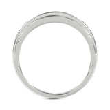 MEN'S BAND 0.25CT ROUND DIAMOND 10K WHITE GOLD