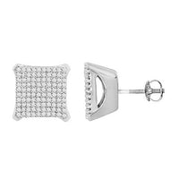 LADIES STUD EARRINGS 0.60CT ROUND DIAMOND 10K WHITE GOLD