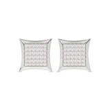 MEN'S KITE SHAPE YUVA EARRINGS 0.25CT ROUND DIAMOND 10K WHITE GOLD