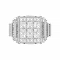 LADIES RING 4.00CT ROUND/PRINCESS/BAGUETTE DIAMOND 10K WHITE GOLD