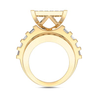 LADIES RING 4.00CT ROUND/PRINCESS/BAGUETTE DIAMOND 10K YELLOW GOLD