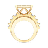 LADIES RING 4.00CT ROUND/PRINCESS/BAGUETTE DIAMOND 10K YELLOW GOLD