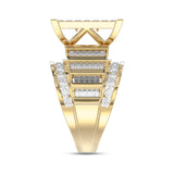 LADIES RING 4.00CT ROUND/PRINCESS/BAGUETTE DIAMOND 10K YELLOW GOLD