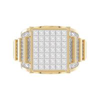 LADIES RING 4.00CT ROUND/PRINCESS/BAGUETTE DIAMOND 10K YELLOW GOLD