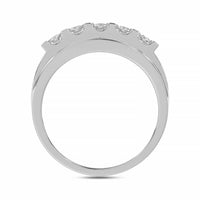 MEN'S BAND 1.50CT ROUND DIAMOND 10K WHITE GOLD