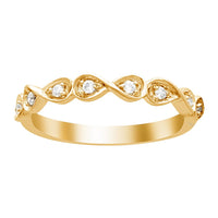 LADIES BAND 0.11CT ROUND DIAMOND 14K YELLOW GOLD