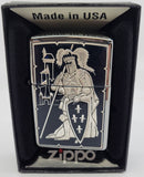Damascene Zippo Lighter by Marto of Toledo Spain (French Knight) 940006