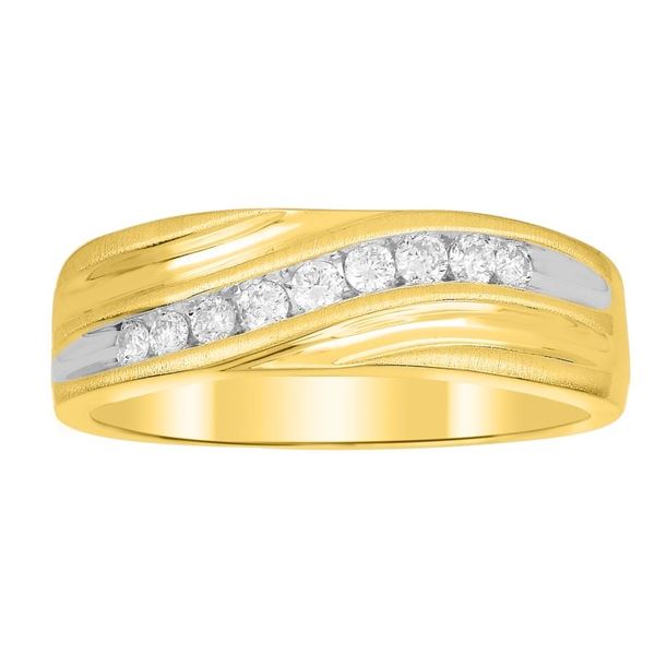 MEN'S RING 1/4 CT ROUND DIAMOND 10K YELLOW GOLD