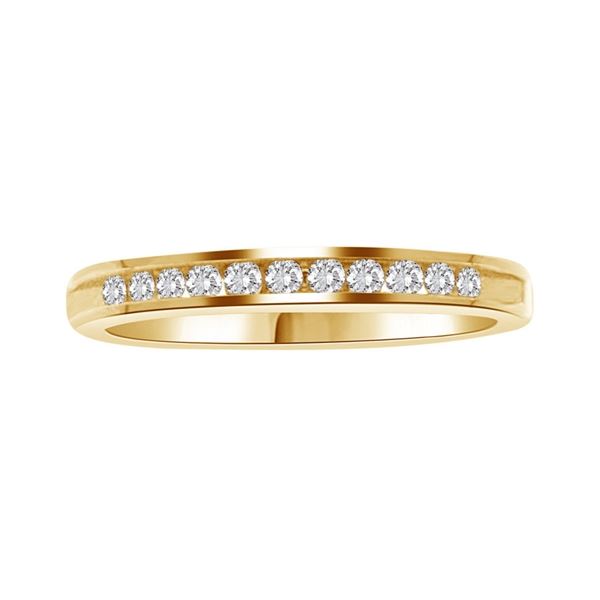 LADIES BAND 1/2 CT ROUND DIAMOND 14K YELLOW GOLD