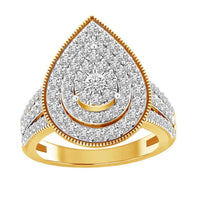 LADIES ENGAGEMENT RING 1 1/4 TOTAL CARAT WEIGHT ROUND DIAMOND 14 KARAT YELLOW GOLD