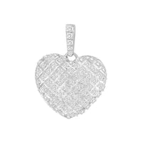 MEN'S CHARM 1/4 CT ROUND DIAMOND 10K WHITE GOLD